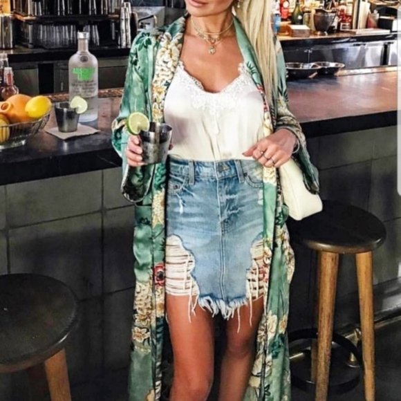 . Tops - Kimono Floral Duster Coverup